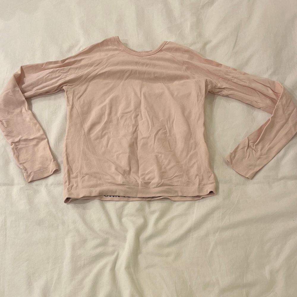 Athleta Girl long sleeve pink power up top